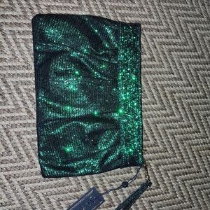Beautiful glitter green clutch